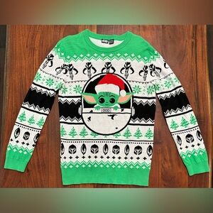 EUC Star Wars Grogu Holiday Sweater
